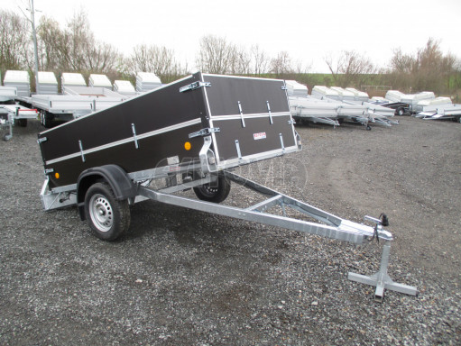 Sklopný PROFI přívěs s nástavbou ZV 26 N1 skl. 2,50x1,30/0,70 POČ M zesílená náprava