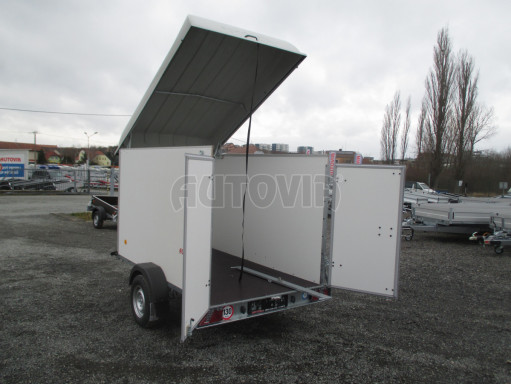Skříňový brzděný přívěs - dvoukřídlé dveře ZV 27 B1 1,3T O 2,50x1,48/1,65