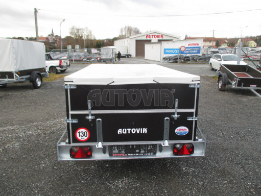 Sklopný PROFI přívěs s nástavbou ZV 26 N1 skl. 2,50x1,30/0,70 POČ M zesílená náprava, plachta