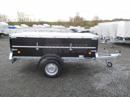 Sklopný PROFI přívěs s nástavbou ZV 26 N1 skl. 2,50x1,30/0,70 POČ M zesílená náprava, plachta