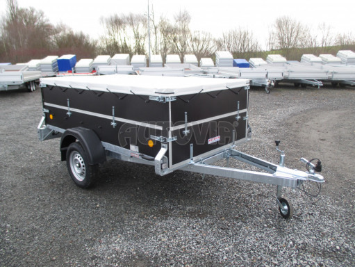 Sklopný PROFI přívěs s nástavbou ZV 26 N1 skl. 2,50x1,30/0,70 POČ M zesílená náprava, plachta