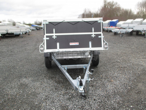 Sklopný PROFI přívěs s nástavbou ZV 26 N1 skl. 2,50x1,30/0,70 POČ M zesílená náprava, plachta