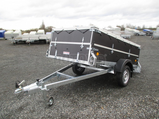 Sklopný PROFI přívěs s nástavbou ZV 26 N1 skl. 2,50x1,30/0,70 POČ M zesílená náprava, plachta