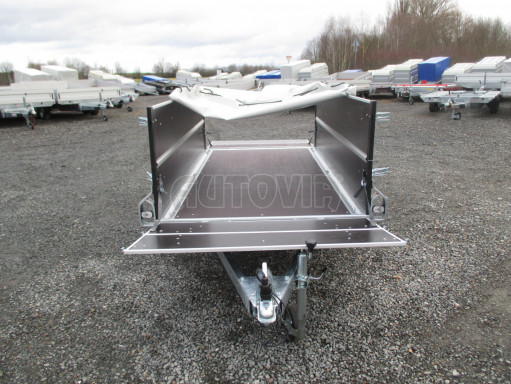 Sklopný PROFI přívěs s nástavbou ZV 26 N1 skl. 2,50x1,30/0,70 POČ M zesílená náprava, plachta