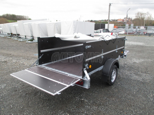 Sklopný PROFI přívěs s nástavbou ZV 26 N1 skl. 2,50x1,30/0,70 POČ M zesílená náprava, plachta