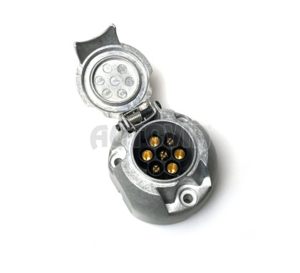 Zásuvka 7 pól 12V kovová JOKON č.3