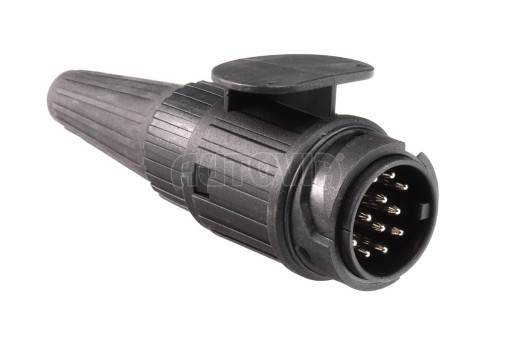 Zástrčka - vidlice 13 pól 12V s gumovým vývodem - výprodej č.4