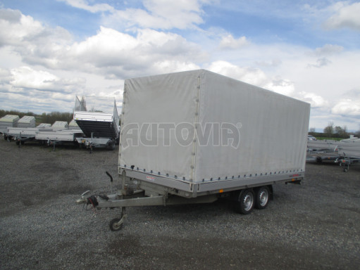 Univerzální hydraulicky naklápěcí přívěs s plachtou AD 2,7T 4,17x1,89/1,80 č.4