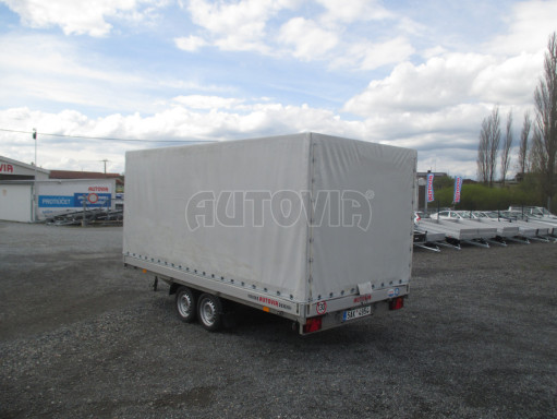 Univerzální hydraulicky naklápěcí přívěs s plachtou AD 2,7T 4,17x1,89/1,80 č.6