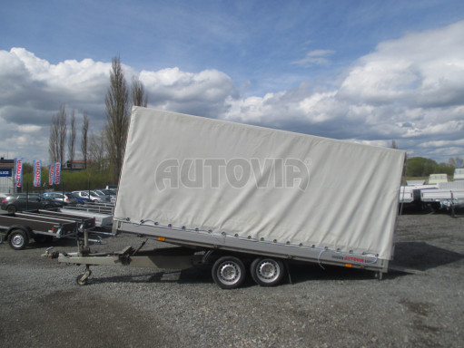 Univerzální hydraulicky naklápěcí přívěs s plachtou AD 2,7T 4,17x1,89/1,80 č.16