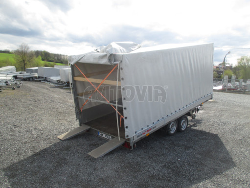 Univerzální hydraulicky naklápěcí přívěs s plachtou AD 2,7T 4,17x1,89/1,80 č.2