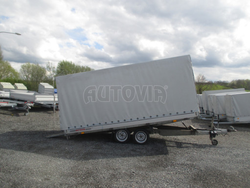Univerzální hydraulicky naklápěcí přívěs s plachtou AD 2,7T 4,17x1,89/1,80 č.22