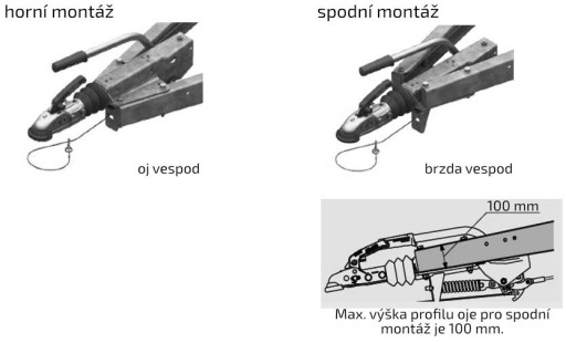 Nájezdová brzda AL-KO 161S PLUS 700-1350 kg (univerz. montáž) s AK161 č.2
