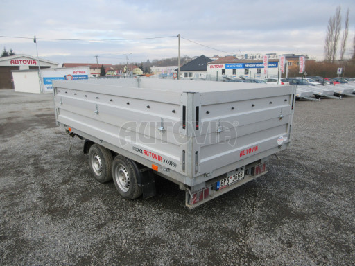 Bazarový sklápěcí přívěs s nástavbou bočnic ATS 3SKS 2,7T 3,32x1,70/0,70 ECO ZN v elektrice č.6