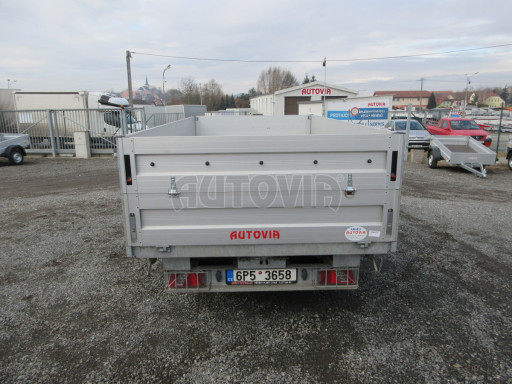 Bazarový sklápěcí přívěs s nástavbou bočnic ATS 3SKS 2,7T 3,32x1,70/0,70 ECO ZN v elektrice č.7