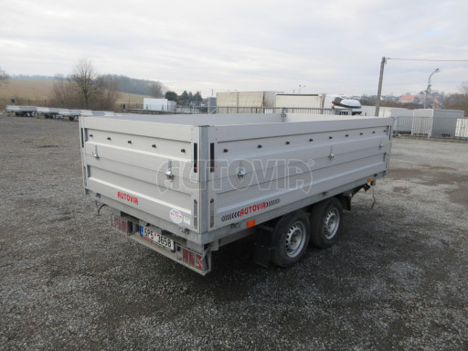 Bazarový sklápěcí přívěs s nástavbou bočnic ATS 3SKS 2,7T 3,32x1,70/0,70 ECO ZN v elektrice č.8