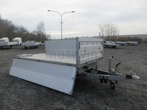 Bazarový sklápěcí přívěs s nástavbou bočnic ATS 3SKS 2,7T 3,32x1,70/0,70 ECO ZN v elektrice č.2