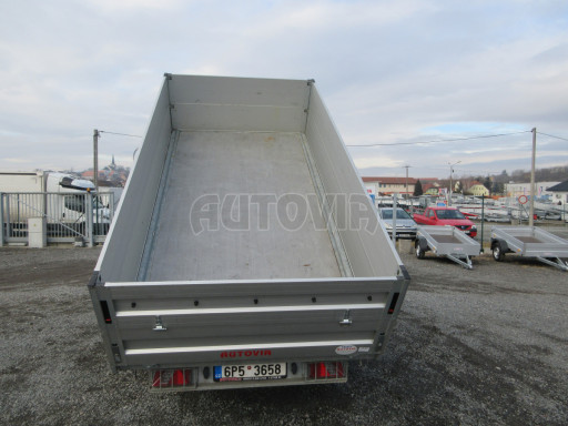 Bazarový sklápěcí přívěs s nástavbou bočnic ATS 3SKS 2,7T 3,32x1,70/0,70 ECO ZN v elektrice č.3