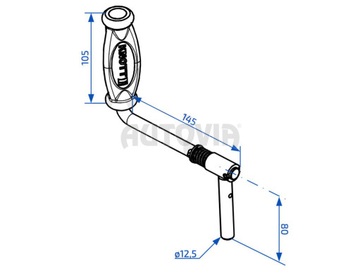 Klička opěrného kolečka KNOTT TK57 č.2