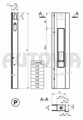 Uzávěr elox safegrip s pojistkou pravý 350mm č.4