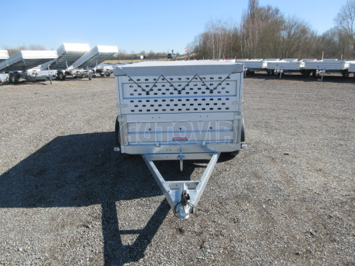 Nebrzděný přívěs AVM N2 2,52x1,30/0,85 děrovaná nástavba, plachta č.2