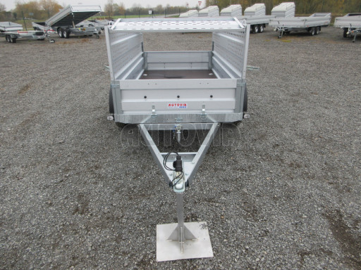 Nebrzděný přívěs AVM N2 2,52x1,30/0,85 děrovaná nástavba, plachta č.10