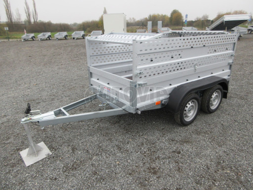 Nebrzděný přívěs AVM N2 2,52x1,30/0,85 děrovaná nástavba, plachta č.11