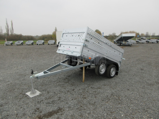Nebrzděný přívěs AVM N2 2,52x1,30/0,85 děrovaná nástavba, plachta č.16