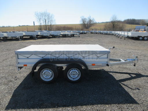 Sklopný nebrzděný přívěs AVM N2 2,52x1,30/0,35, hever + plachta č.8