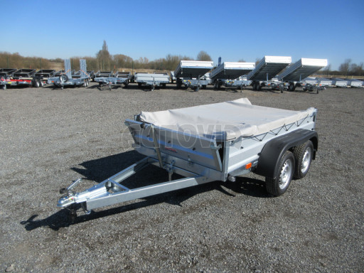 Sklopný nebrzděný přívěs AVM N2 2,52x1,30/0,35, hever + plachta č.11