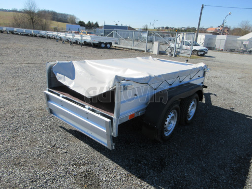 Sklopný nebrzděný přívěs AVM N2 2,52x1,30/0,35, hever + plachta č.15
