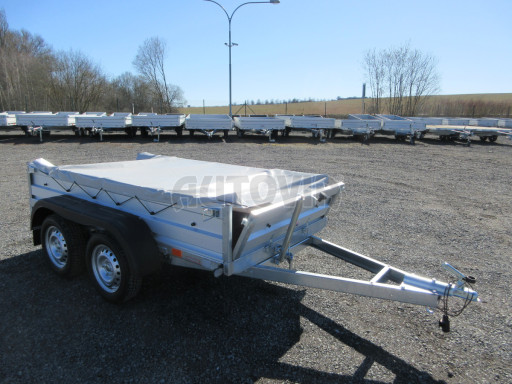 Sklopný nebrzděný přívěs AVM N2 2,52x1,30/0,35, hever + plachta č.17