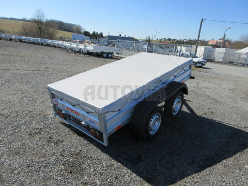 Sklopný nebrzděný přívěs AVM N2 2,52x1,30/0,35, hever + plachta č.22