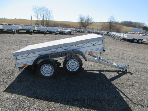 Sklopný nebrzděný přívěs AVM N2 2,52x1,30/0,35, hever + plachta č.23