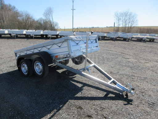 Sklopný nebrzděný přívěs AVM N2 2,52x1,30/0,35, hever + plachta č.24