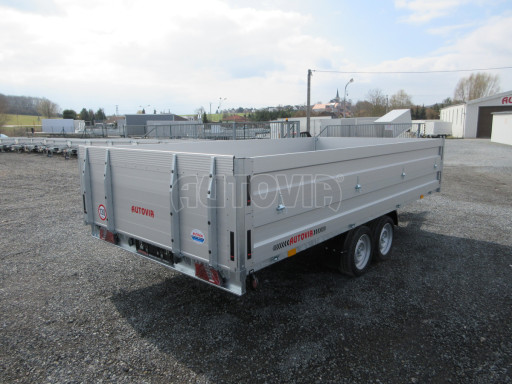 Přívěs pro převoz UNC a bagrů AD 3,5T 4,17x2,09/0,35 nástavba čelo