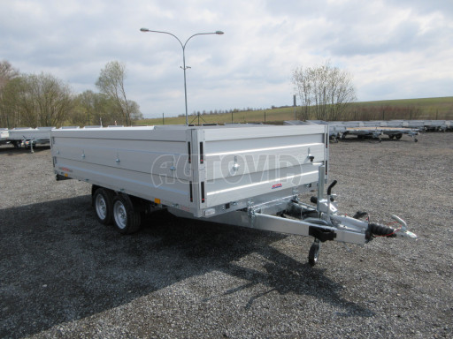 Přívěs pro převoz UNC a bagrů AD 3,5T 4,17x2,09/0,35 nástavba čelo