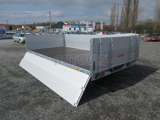 Přívěs pro převoz UNC a bagrů AD 3,5T 4,17x2,09/0,35 nástavba čelo