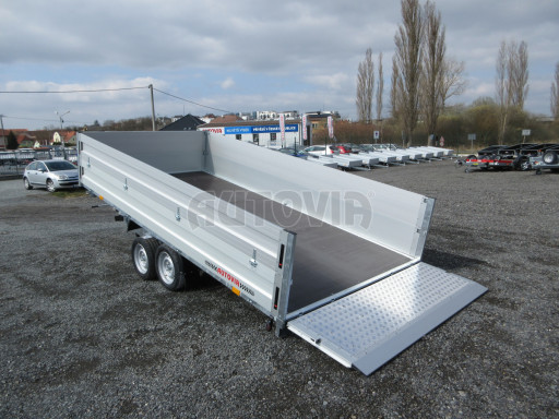Přívěs pro převoz UNC a bagrů AD 3,5T 4,17x2,09/0,35 nástavba čelo