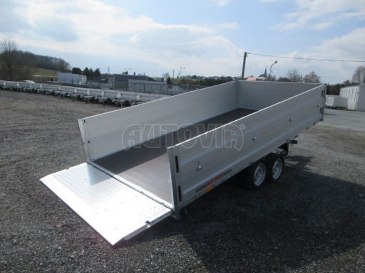 Přívěs pro převoz UNC a bagrů AD 3,5T 4,17x2,09/0,35 nástavba čelo