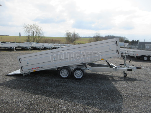Přívěs pro převoz UNC a bagrů AD 3,5T 4,17x2,09/0,35 nástavba čelo