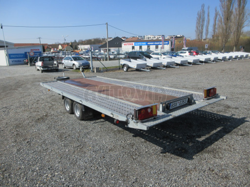 Bazarový sklopný přívěs pro přepravu aut NIW  2,7 T 4,50 x 2,02 č.7
