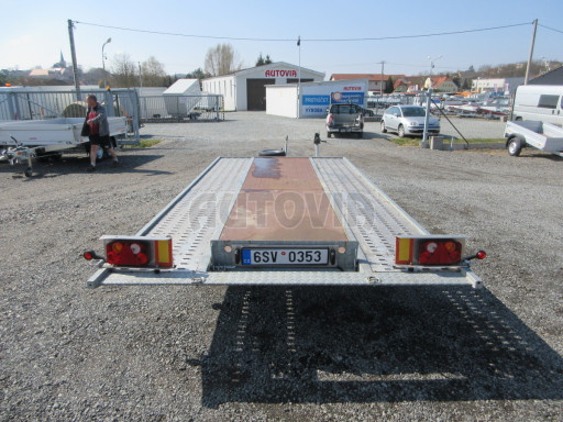 Bazarový sklopný přívěs pro přepravu aut NIW  2,7 T 4,50 x 2,02 č.8