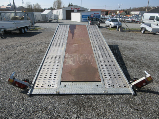 Bazarový sklopný přívěs pro přepravu aut NIW  2,7 T 4,50 x 2,02 č.3