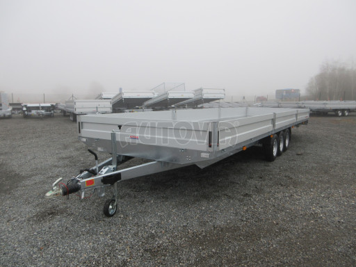 Třínápravový nákladní přívěs DN 3,5T B3 8,60x2,47/0,35 13 box nájezdy