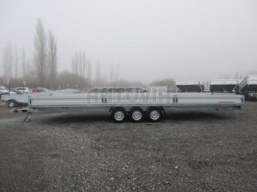 Třínápravový nákladní přívěs DN 3,5T B3 8,60x2,47/0,35 13 box nájezdy