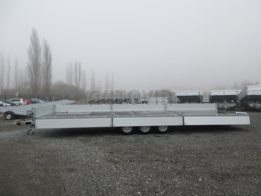 Třínápravový nákladní přívěs DN 3,5T B3 8,60x2,47/0,35 13 box nájezdy