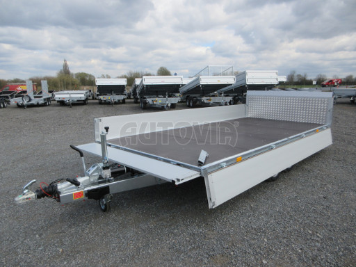 Přívěs pro převoz UNC a bagrů AD 3,5T 4,50x2,09/ 0,35 rampa