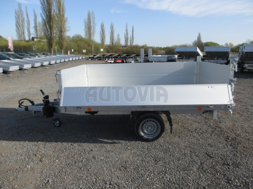 Sklápěcí přívěs VER SK 1,5T 2,65x1,55/0,60 nástavba, ruč č.25