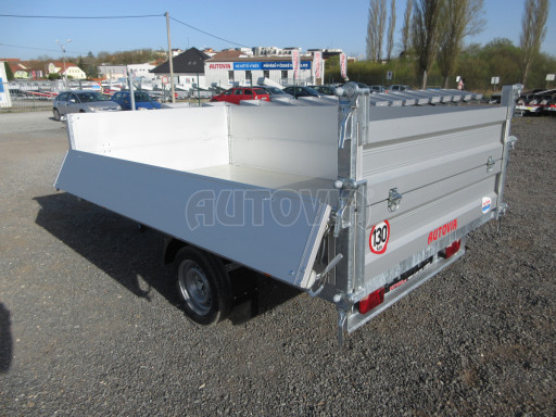 Sklápěcí přívěs VER SK 1,5T 2,65x1,55/0,60 nástavba, ruč č.26